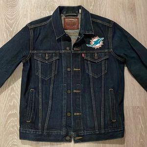 Miami Dolphins Levi’s Jean Jacket Medium New